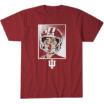 Indiana Hoosiers Football Josh Hoover Bloody Face Graphic Shirt for College Football Fans