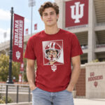 Indiana Hoosiers Football Josh Hoover Bloody Face Graphic Shirt for College Football Fans