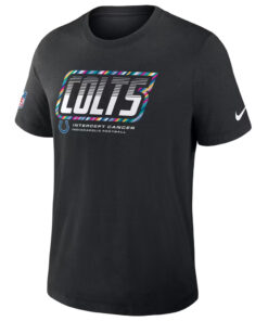 Indianapolis Colts 2026 Crucial Catch Graphic Black Shirt for Football Fans