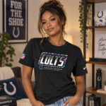 Indianapolis Colts 2026 Crucial Catch Graphic Black Shirt for Football Fans