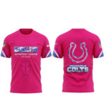 Indianapolis Colts 2026 Crucial Catch Pink Graphic Shirt for Football Fans