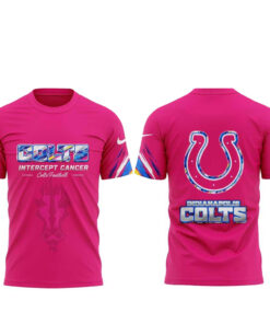 Indianapolis Colts 2026 Crucial Catch Pink Graphic Shirt for Football Fans