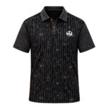 Jack Skellington Spooky Pinstripe Halloween 2026 Polo Shirt