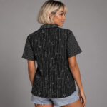 Jack Skellington Spooky Pinstripe Halloween 2026 Polo Shirt
