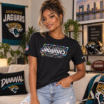 Jacksonville Jaguars 2026 Crucial Catch Graphic Black Shirt for Football Fans
