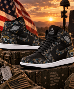 Jacksonville Jaguars 2026 Salute to Service Black Camo AJ1 High Top Shoes