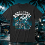 Jacksonville Jaguars Bhayshul Tuten Toot Toot Train Graphic Shirt for Football Fans