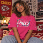 Kansas City Chiefs 2026 Crucial Catch Graphic Pink Shirt for Football Fans