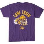 LSU Tigers Football Lane Train Graphic Shirt for College Football Fans