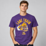 LSU Tigers Football Lane Train Graphic Shirt for College Football Fans