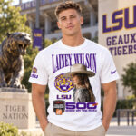 Lainey Wilson x LSU Tigers 500th Show On The Road Graphic Shirt for Country Music and College Sports Fans