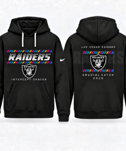 Las Vegas Raiders 2026 Crucial Catch Graphic Hoodie Version 3 for Football Fans