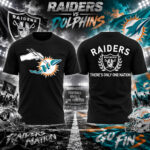 Las Vegas Raiders 2026 Gameday Dolphin Sushi Graphic Shirt for Football Fans