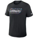 Los Angeles Chargers 2026 Crucial Catch Graphic Black Shirt for Football Fans