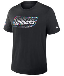Los Angeles Chargers 2026 Crucial Catch Graphic Black Shirt for Football Fans