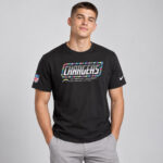 Los Angeles Chargers 2026 Crucial Catch Graphic Black Shirt for Football Fans