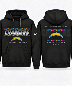 Los Angeles Chargers 2026 Crucial Catch Graphic Hoodie Version 3 for Football Fans