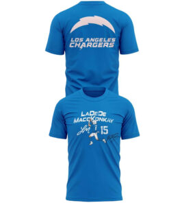 Los Angeles Chargers 2026 Ladd McConkey #15 Signature Graphic Shirt for Football Fans