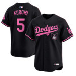 Los Angeles Dodgers x Kuromi Sanrio Friends Black Pink 2026 Baseball Jersey for Baseball and Sanrio Fans