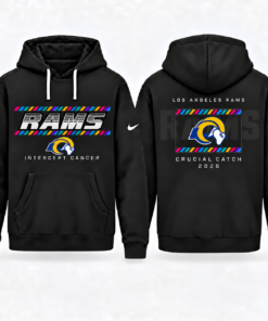 Los Angeles Rams 2026 Crucial Catch Graphic Hoodie Version 3 for Football Fans
