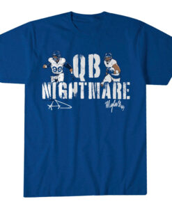 Los Angeles Rams Aaron Donald And Myles Garrett QB Nightmare Graphic Shirt for Football Fans
