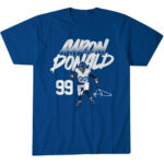 Los Angeles Rams Aaron Donald Name & Number Pose Graphic Shirt for Football Fans