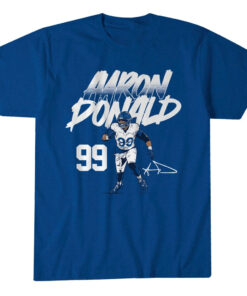 Los Angeles Rams Aaron Donald Name & Number Pose Graphic Shirt for Football Fans