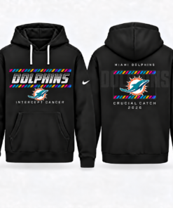 Miami Dolphins 2026 Crucial Catch Graphic Hoodie Version 3 for Football Fans