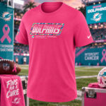 Miami Dolphins 2026 Crucial Catch Graphic Pink Shirt for Football Fans
