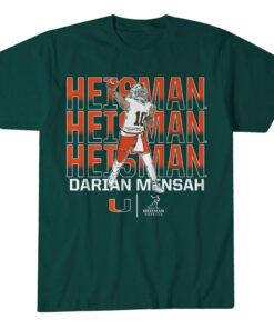 Miami Hurricanes Football Darian Mensah Heisman Hopeful Name Pose Graphic Shirt for College Football Fans
