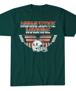 Miami Hurricanes Football Miami Score Machine Graphic Shirt for College Football Fans