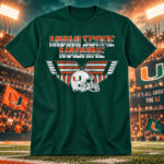 Miami Hurricanes Football Miami Score Machine Graphic Shirt for College Football Fans