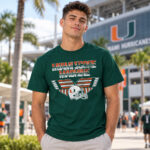 Miami Hurricanes Football Miami Score Machine Graphic Shirt for College Football Fans