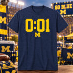 Michigan Wolverines Football A Lot Can Happen In 001 Second Graphic Shirt for College Football Fans