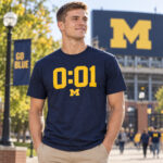 Michigan Wolverines Football A Lot Can Happen In 001 Second Graphic Shirt for College Football Fans