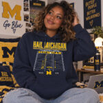 Michigan Wolverines Football Hail Michigan Graphic Shirt for College Football Fans