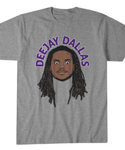 Minnesota Vikings DeeJay Dallas Headshot Graphic Shirt for Football Fans