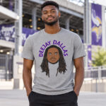 Minnesota Vikings DeeJay Dallas Headshot Graphic Shirt for Football Fans