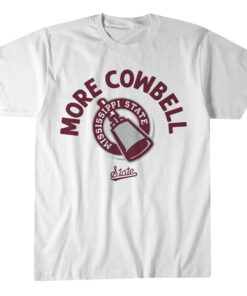 Mississippi State Bulldogs Football More Cowbell Graphic Shirt for College Football Fans