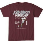 Mississippi State Football Kamario Taylor Name Number Pose Graphic Shirt for College Football Fans