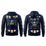Navy Under Armour 100th Anniversary 2026 Fear The Bones Graphic Hoodie for Navy Football Fans