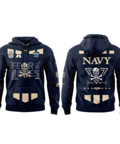 Navy Under Armour 100th Anniversary 2026 Fear The Bones Graphic Hoodie for Navy Football Fans