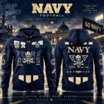 Navy Under Armour 100th Anniversary 2026 Fear The Bones Graphic Hoodie for Navy Football Fans