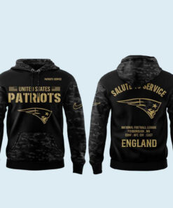 New England Patriots Salute To Service 2026 Black Camo Graphic Hoodie Version 1 for Football Fans