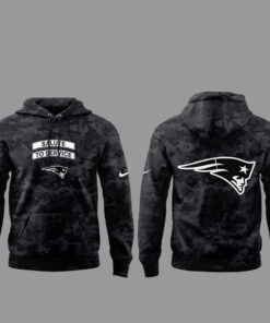 New England Patriots Salute To Service 2026 Black Camo Graphic Hoodie Version 2 for Football Fans