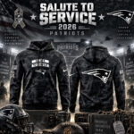 New England Patriots Salute To Service 2026 Black Camo Graphic Hoodie Version 2 for Football Fans