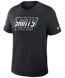 New Orleans Saints 2026 Crucial Catch Graphic Black Shirt for Football Fans