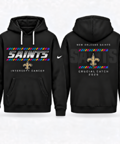 New Orleans Saints 2026 Crucial Catch Graphic Hoodie Version 3 for Football Fans