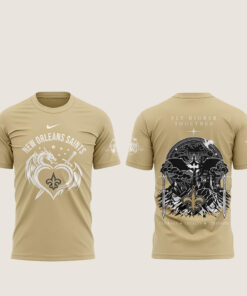 New Orleans Saints Fourth Wing Night 2026 Gold Graphic Shirt for Football Fans