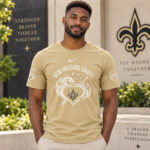 New Orleans Saints Fourth Wing Night 2026 Gold Graphic Shirt for Football Fans